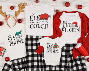 Personalized Elf Christmas T-Shirts: Funny Family Matching Group
