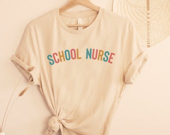 Camisa de enfermera escolar, Regalo de enfermera escolar, Regalo de apreciación de enfermera escolar, Camiseta de enfermera escolar, Camisa de escuadrón de enfermera escolar, Camisa de RN escolar