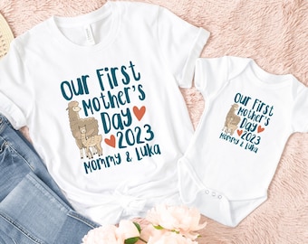 First Mothers Day Gift, First Mother's Day 2025 Shirts, New Mom Gift, Our First Mother’s Day T-Shirt, Matching Mom and Baby Shirt, Onesie