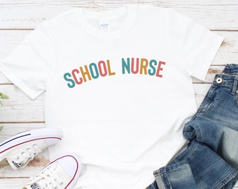 Camisa de enfermera escolar, Regalo de enfermera escolar, Regalo de apreciación de enfermera escolar, Camiseta de enfermera escolar, Camisa de escuadrón de enfermera escolar, Camisa de RN escolar