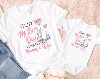 First Mother's Day Matching Shirt Set: Mom and Baby Outfit