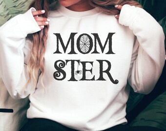 Momster Sweatshirt, Spider Sweater, Spiderweb Cobweb, Halloween Sweatshirt, Halloween Mom Shirt, Mom Sweater, Fall Sweatshirt, Mom Gift