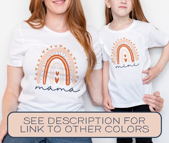 Mama and Mini Rainbow Set of 2 Shirts, Mother's Day T-shirt Mother's Day Mini Shirt, Mothers Day Shirt for Mom and Kids, Daughter Shirt Gift