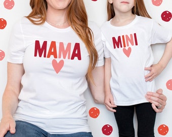 Mama and Mini Matching Shirt: Valentines Day Mom and Daughter T-shirt