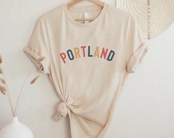 Portland-T-shirt: City Pride-T-shirt in vintagestijl