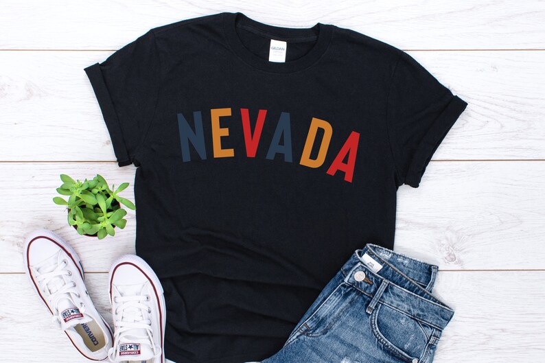 Nevada Shirt, 2022 Trending Colors, Nevada Birthday, Nevada Lover, Plus Sizes, Vintage Style Shirt, Nevada TShirt, Nevada T-shirt Tee Gift Black