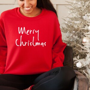 Merry Christmas Sweatshirt, Christmas Sweatshirt for Women, Christmas Sweatshirt for Men, Merry Christmas Decor, Simple Christmas Sweatshirt
