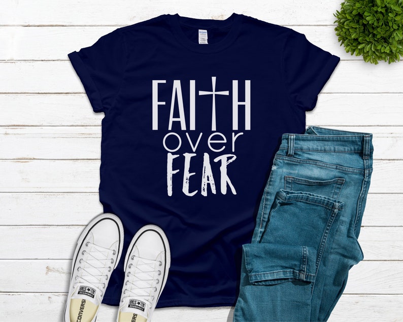 Faith Over Fear Shirt Christian Couple T Shirts Christian - Etsy