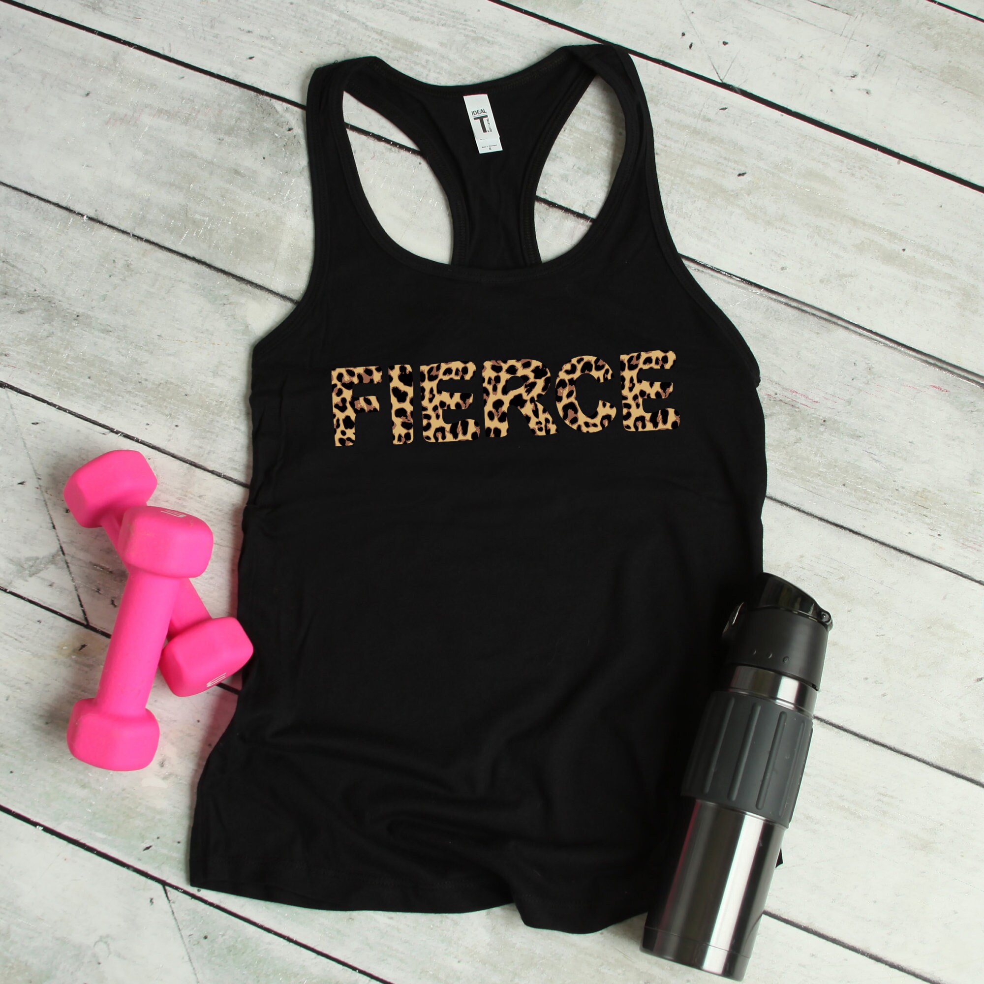 Fierce Cheetah Print Tank for Women Fierce Woman Racerback - Etsy