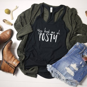 Du hattest mich bei Posty Tank Top, Posty Damen, Posty T-Shirt, Posty Shirt, Posty TShirt, Posty Racerback Tank
