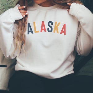 Alaska Sweatshirt: Vintage Style Crewneck, Unisex Sizes