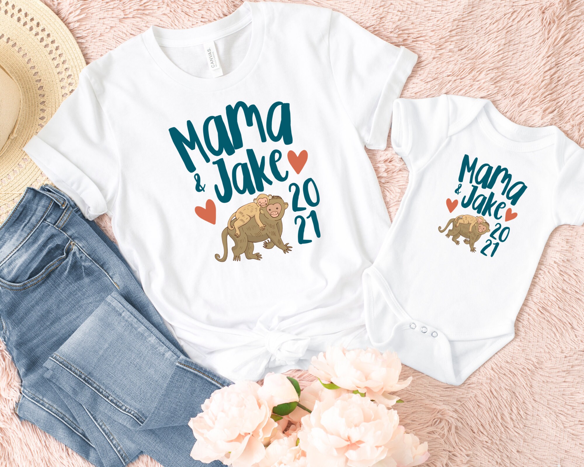 Personalized Mom and Baby Matching Shirts New Mom Gift First Etsy