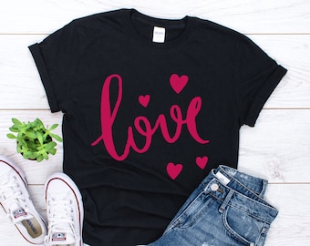 Love Shirt, Womens' Love Shirt, Heart Shirt, Valentine's Day Shirt, Valentines Tee, Valentines T-shirt