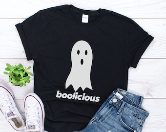 Boolicious, Halloween Shirt Women, Halloween Shirt for Girls, Halloween Shirt Ghost, Ghost T Shirt, Funny Halloween Shirts Tee T-Shirt, Teen