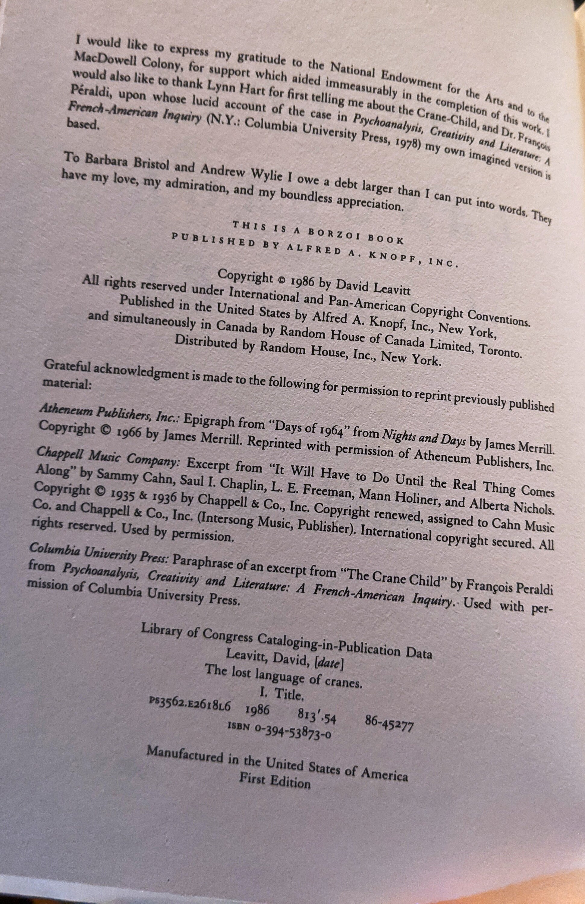 The Lost Language of Cranes by David Leavitt The Lost Language of Cranes by David Leavitt