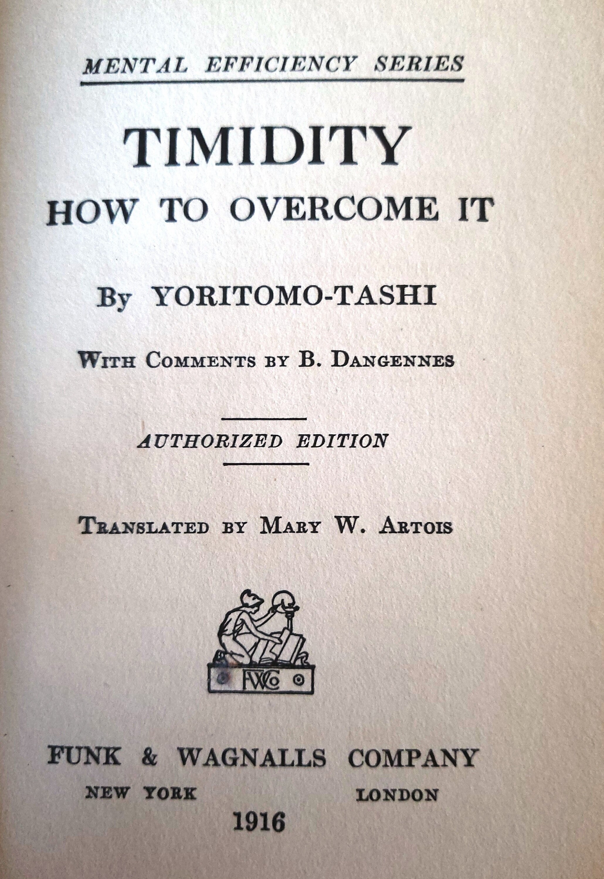 Timidity, How to Overcome It, By Yoritomo-Tashi: blanchard