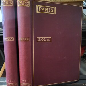 Parijs door Emile Zola in 2 delen eerste Amerikaanse editie 1898