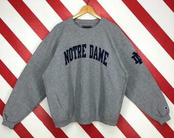 notre dame embroidered sweatshirt