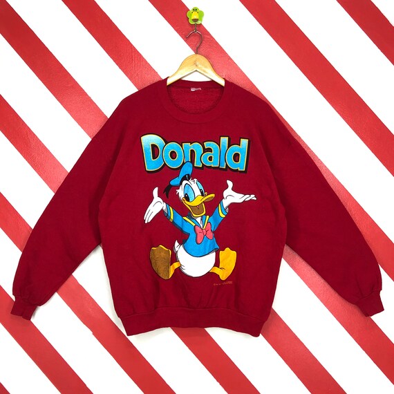 Vintage 90s Donald Duck Sweatshirt Donald Duck Cre