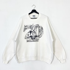 Vintage 90s Mickey Mouse Sweatshirt Mickey Mouse Crewneck Goofy Pluto Sweater Pullover Donald Duck Goofy Minnie Print Logo XLarge