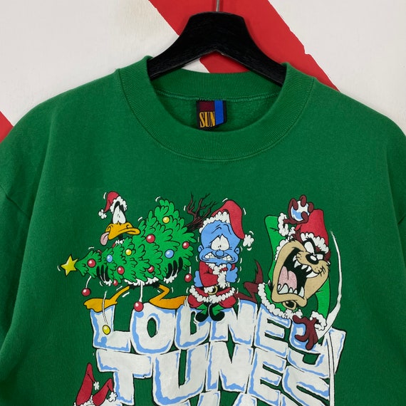 Vintage 90s Looney Toons Sweatshirt Coyote Crewne… - image 3