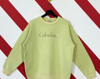 Vintage Cabela's Sweatshirt Cabela's Crewneck Cabela's Deer Pullover Pullover Outdoor Cabela's Deer Jäger Logo Grün S