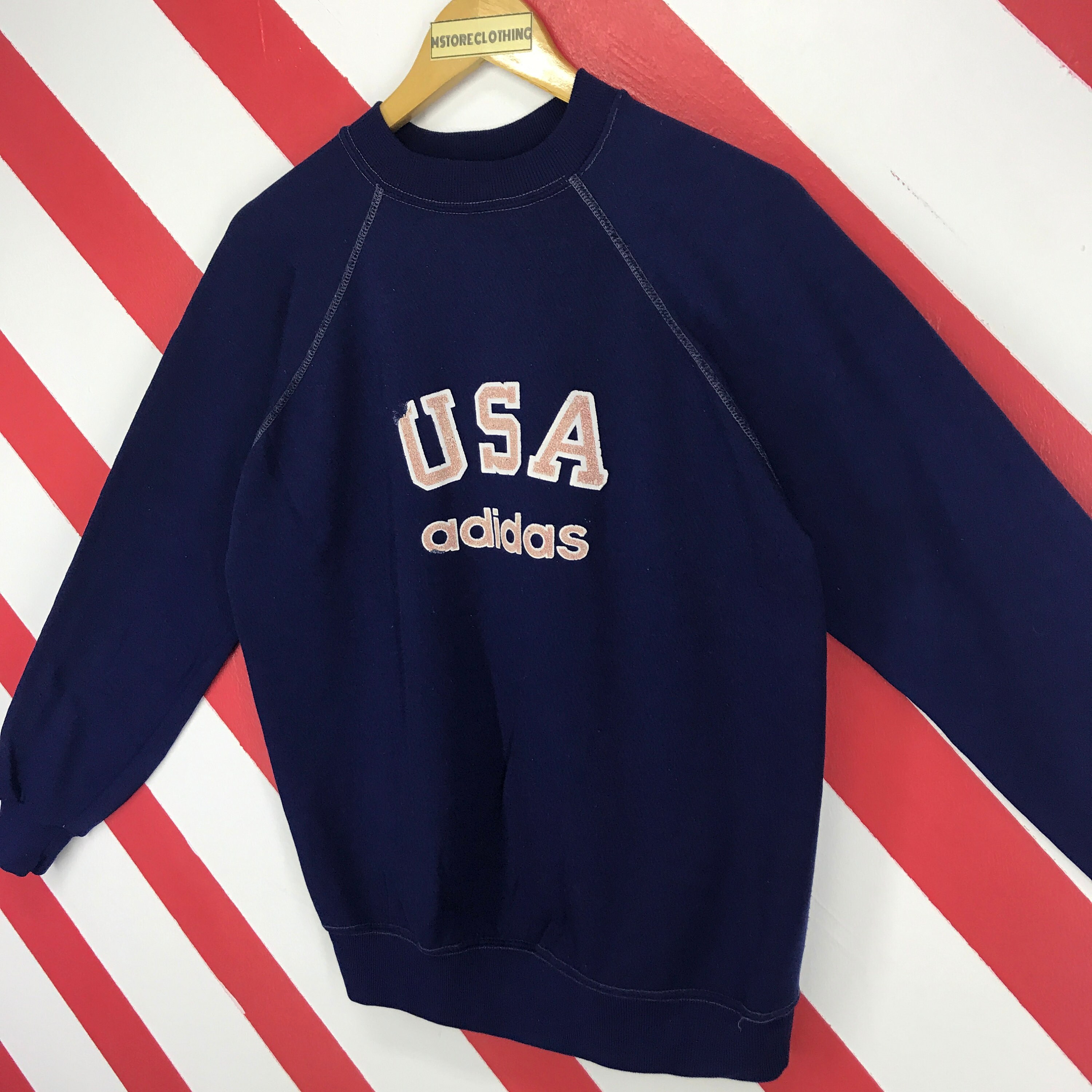 Vintage 80s Adidas Sweatshirt Crewneck Adidas Trefoil Sweater | Etsy