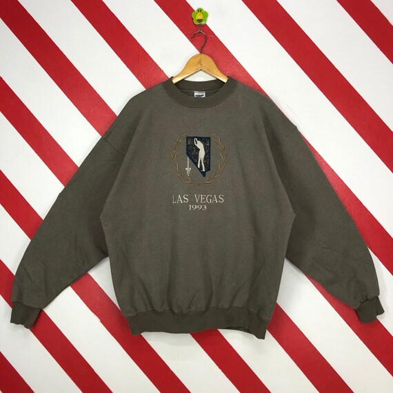 Vintage 90s Las Vegas Sweatshirt Las Vegas Crewnec