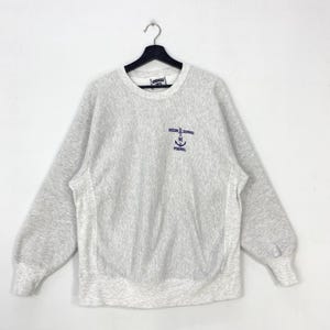 Vintage 90s Delta Gamma Formal Sweatshirt Crewneck Fraternity College Print Logo Grey XLarge