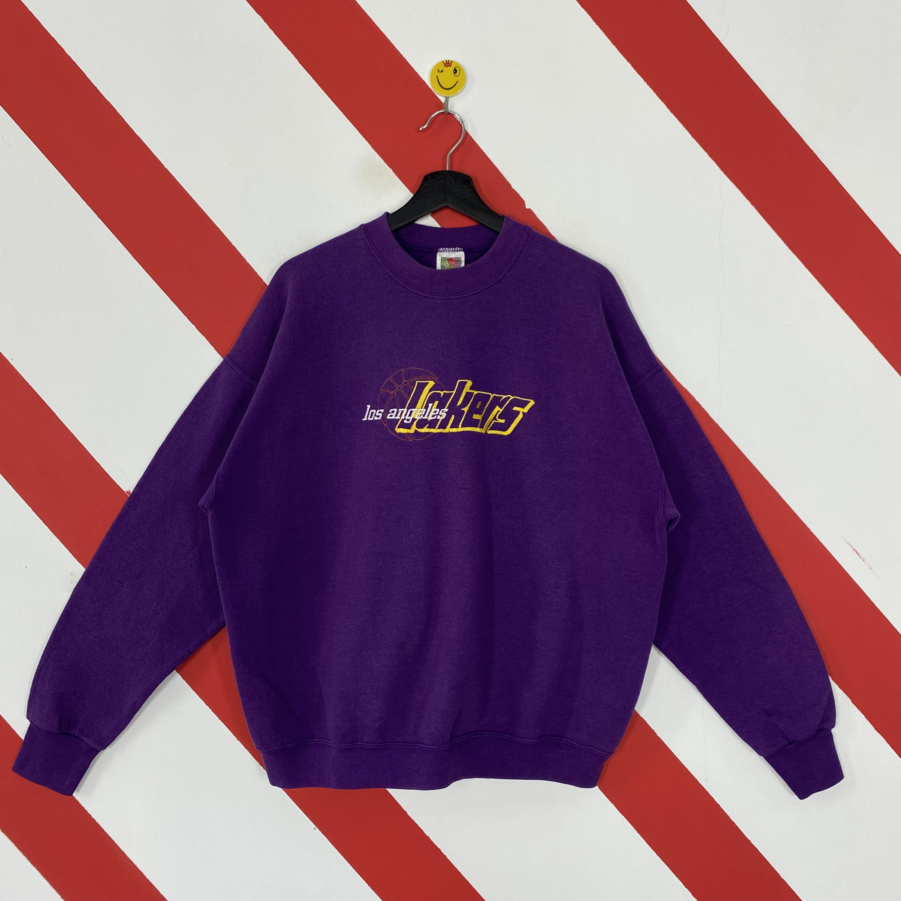 Los Angeles Lakers Short Sleeve Basketball Hoodie Sweater – Retro
