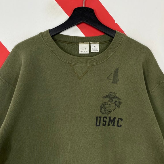 Vintage 90s USMC Marine Corps Sweatshirt USMC Cre… - image 3