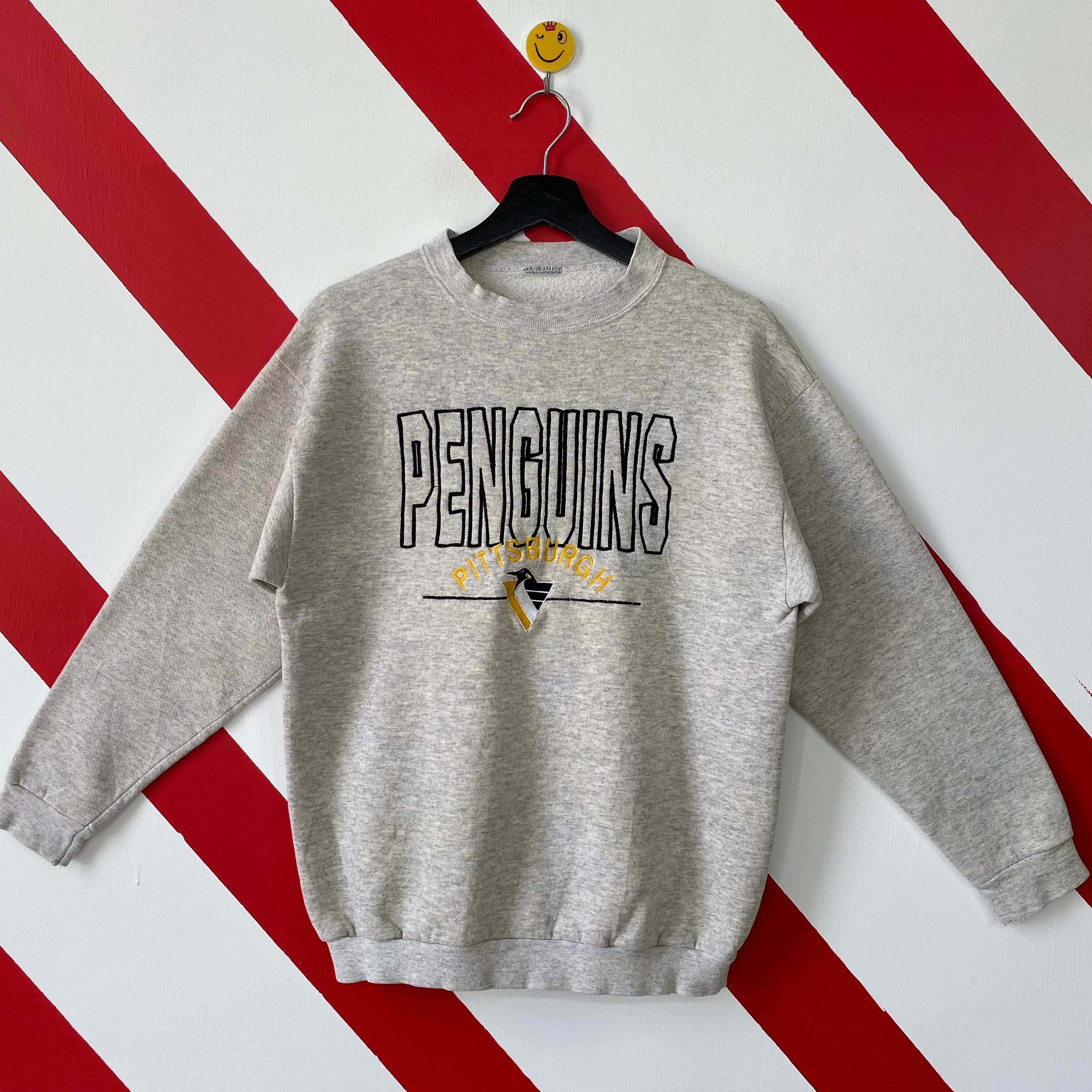 Champion Pittsburgh Penguins Mens Grey REVERSE WEAVE Long Sleeve Fashion  Sweatshirt