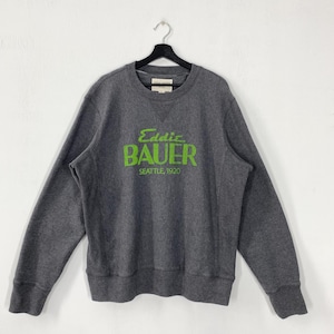 Vintage Eddie Bauer Sweatshirt Eddie Bauer Crewneck Eddie Bauer Sweater Pullover Outdoor Outfitters Eddie Bauer Print Logo Grey XLarge