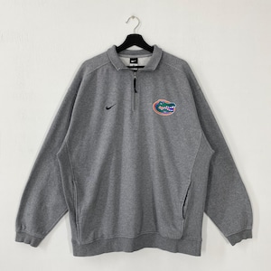 Vintage University Florida Sweatshirt University Florida Crewneck Florida Sweater Pullover Florida Gators Print Logo Grey XLarge