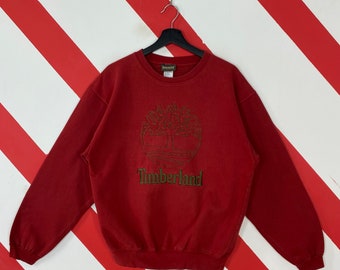 Red timberland sweatshirt sale