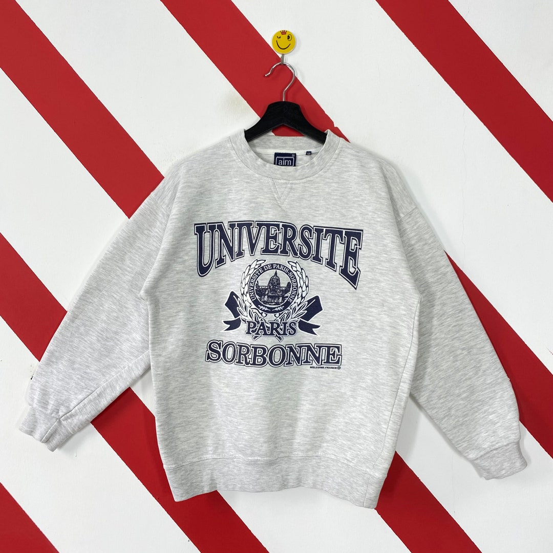 Vintage 90s Sorbonne University Sweatshirt University Crewneck