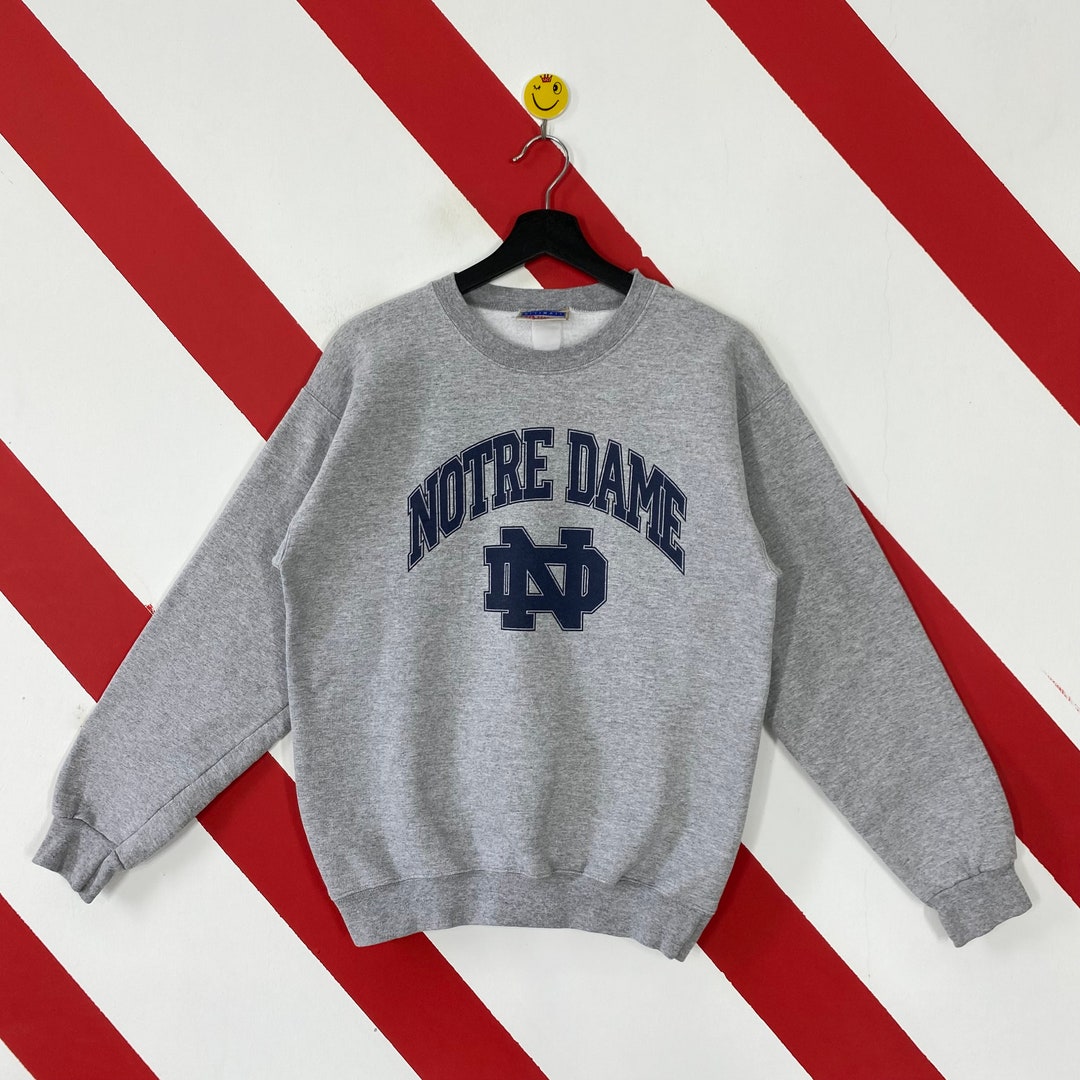 Vintage Notre Dame Sweatshirt Notre Dame Crewneck Notre Dame Etsy