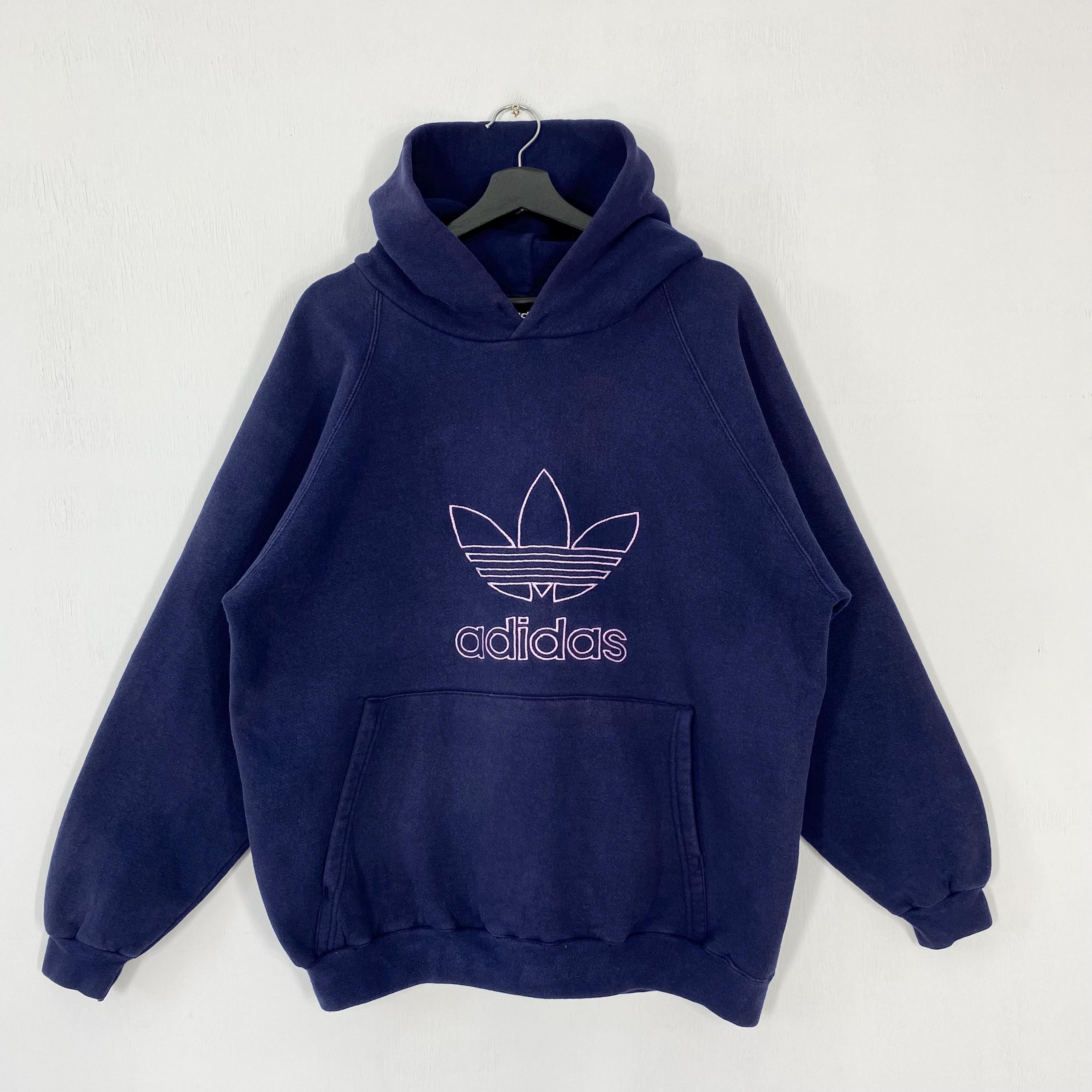 トップス Vintage adidas Foodie Vintage 90s adidas Hoodie Sweatshirt Oversize Trefoil Logo