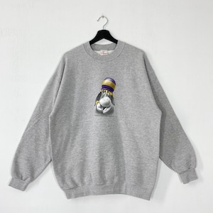 Vintage Eeyore Sweatshirt Eeyore Crewneck Eeyore Kanga Sweater Pullover Tigger Pooh Piglet Rabbit Print Logo Grey Large