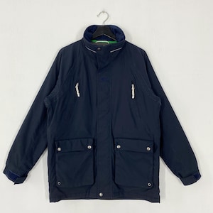 Vintage Helly Hansen Jacket Hiking Hoodie Zipper Embroidered Logo Blue Small