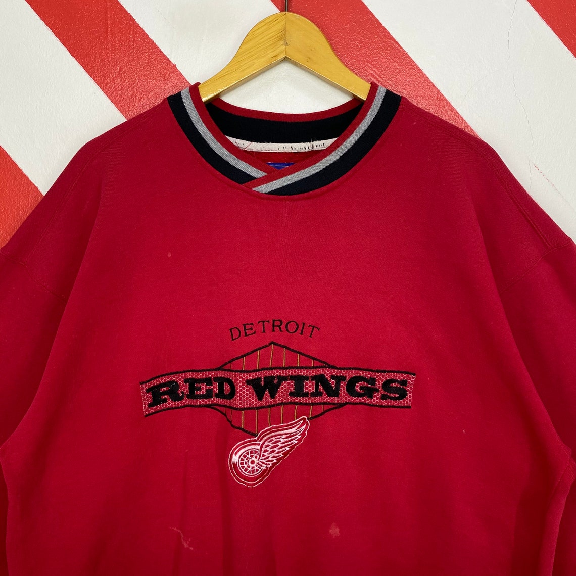 Vintage 90s Detroit Red Wings Sweatshirt Red Wings Crewneck | Etsy