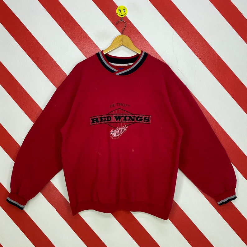 Vintage 90s Detroit Red Wings Sweatshirt Red Wings Crewneck | Etsy
