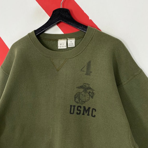 Vintage 90s USMC Marine Corps Sweatshirt USMC Cre… - image 2