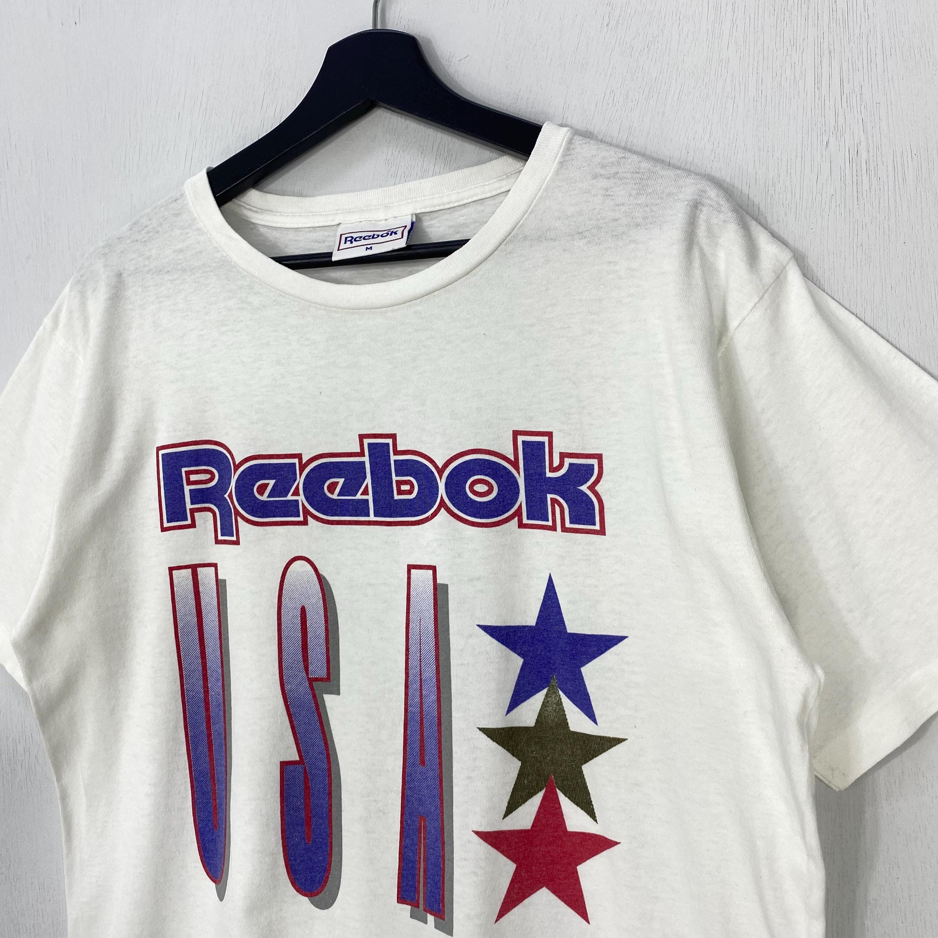 Vintage 90s Reebok T-shirt Sportswear Reebok Classic Print Logo