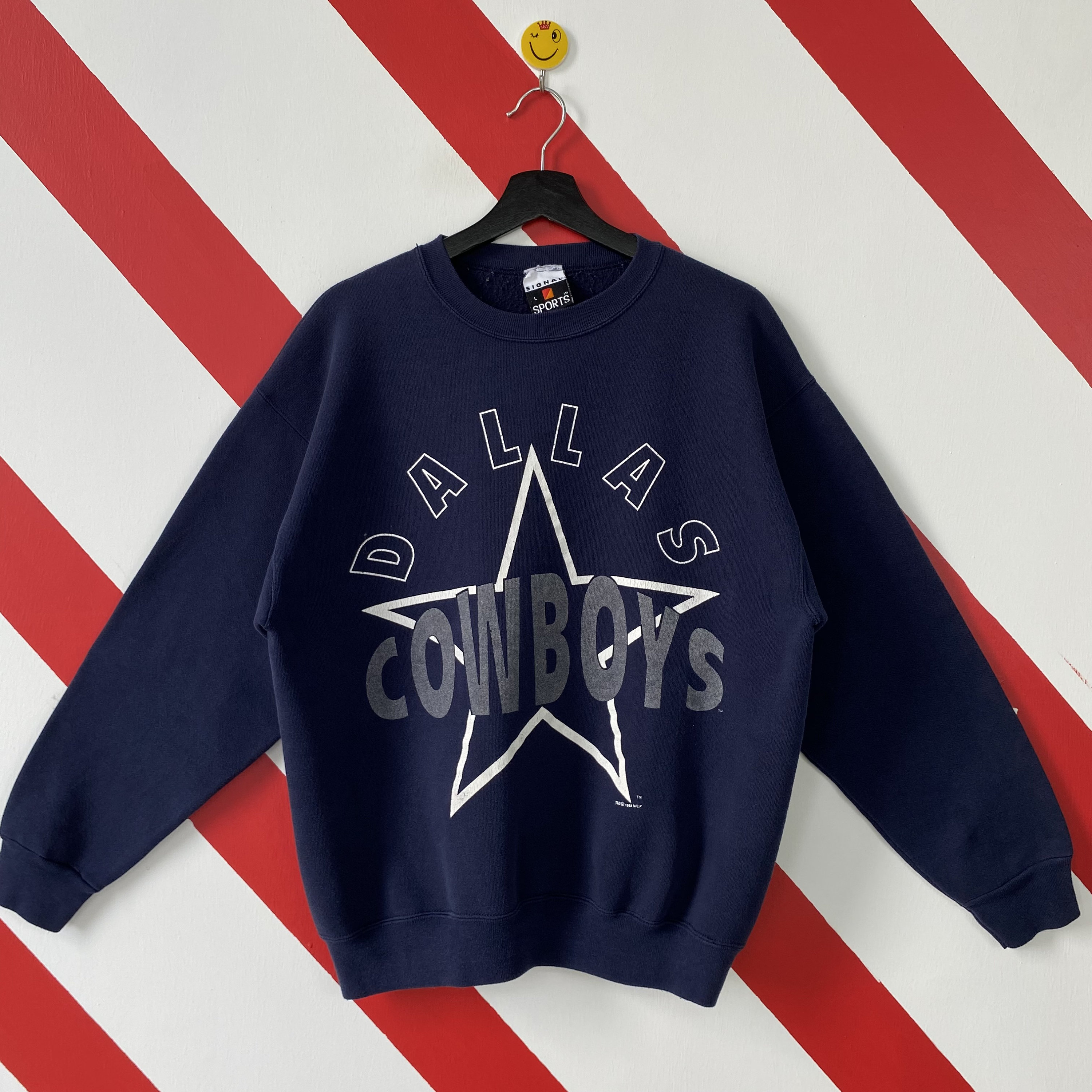 Vintage 90s Dallas Cowboys Sweatshirt Cowboys Crewneck Dallas Cowboys  Sweater Pullover Sportswear NFL Cowboys Print Logo Blue Size Medium -   Canada