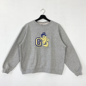 Vintage Grumpy Sweatshirt Grumpy Crewneck Dopey Sneezy Sleepy Sweater Pullover Disney Snow White Seven Dwarf Embroidered Logo Grey Small