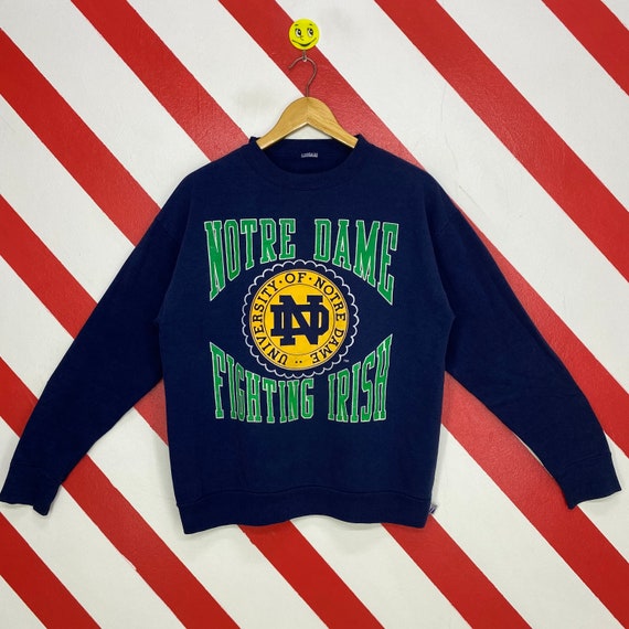 Vintage 90s Notre Dame Sweatshirt Notre Dame Crewneck Notre | Etsy