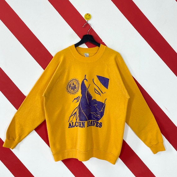 Vintage 90s Alcorn State University Sweatshirt Alcorn State Crewneck Alcorn State Sweater Pullover Alcorn State Braves Print Logo Large Etsy UK