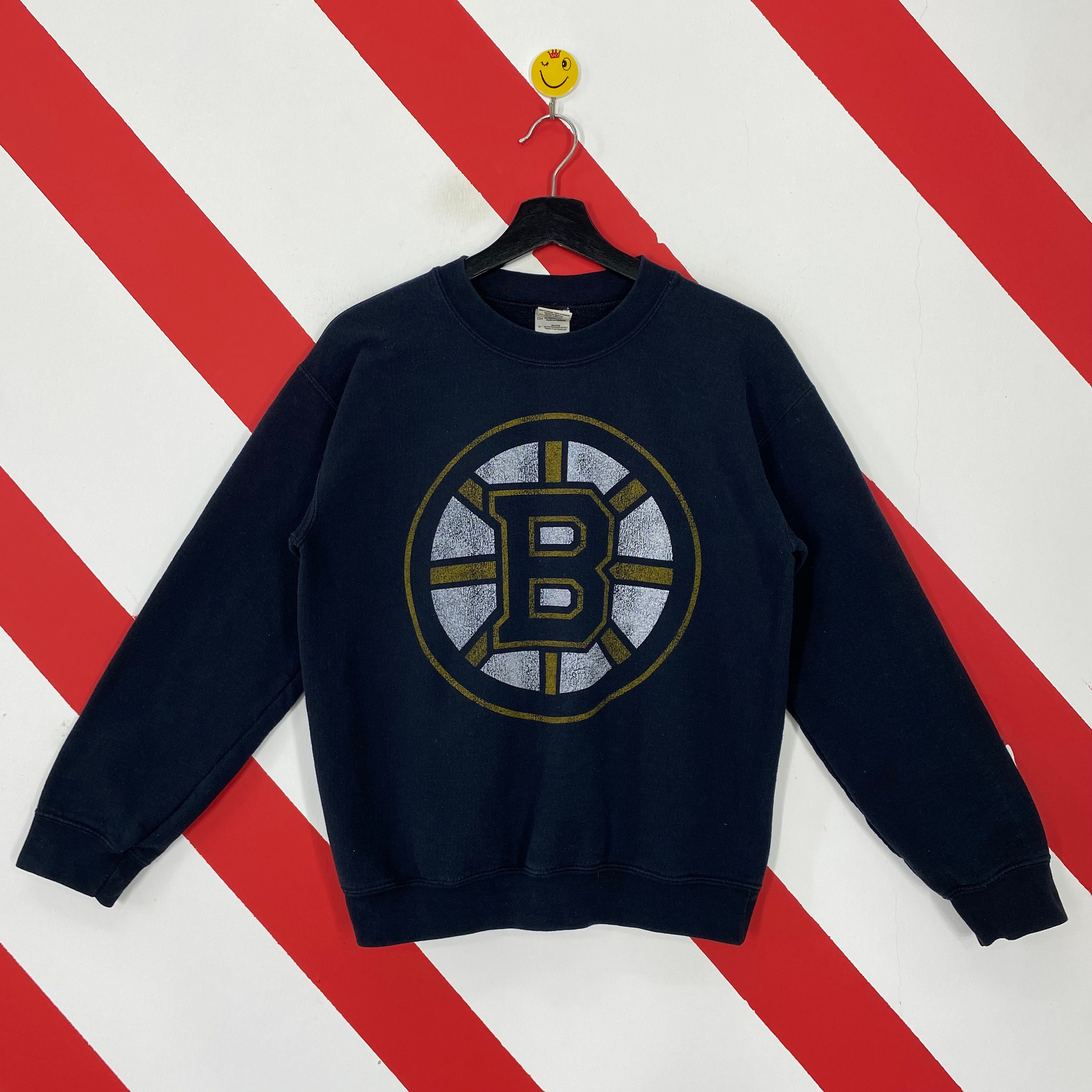 Boston Bruins Sweatshirt Youth Medium Boys Black NHL Hockey Pullover  Majestic