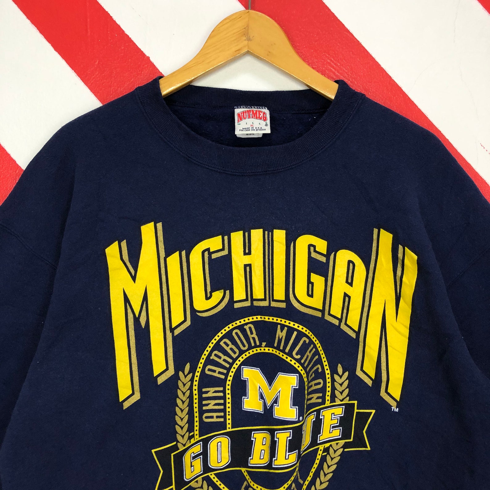 Retro michigan sweatshirt Clearance